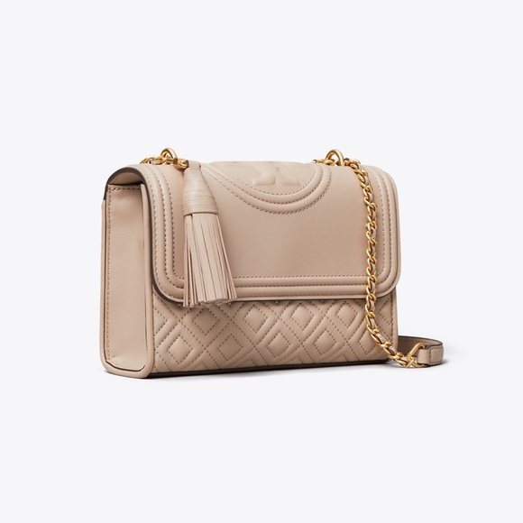 Tory Burch Handbags - Tory Burch Small Fleming Bag Light Taupe Used